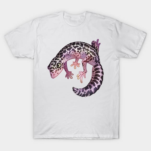 Cozy Leopard Gecko T-Shirt by Phoenix Baldwin